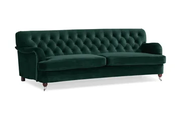 Howard Riviera 3-sits Svängd Sammetssoffa - Grön - Möbler - Soffa - Howardsoffor