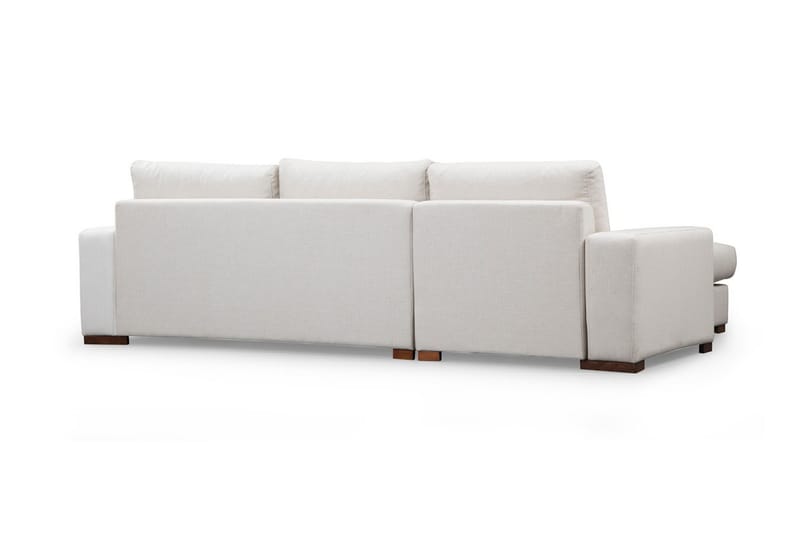 Huelva Högervänd L-formad Divansoffa med Schäslong 270 cm i Tyg - Benvit - Möbler - Soffa - Divansoffor & schäslongsoffa