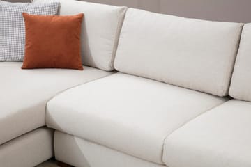 Huelva Högervänd L-formad Divansoffa med Schäslong 270 cm i Tyg - Benvit - Möbler - Soffa - Divansoffor & schäslongsoffa