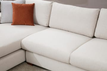 Huelva Högervänd L-formad Divansoffa med Schäslong 270 cm i Tyg - Benvit - Möbler - Soffa - Divansoffor & schäslongsoffa