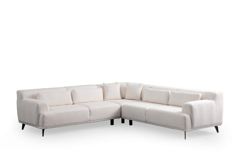 Jaguar 4-sits Soffa med Divan, Vit