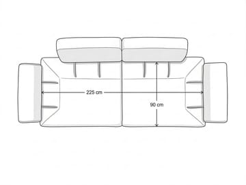 Kelnor 3-sits Soffa 246x81x97 cm - Beige - Möbler - Soffa - 3 sits soffa