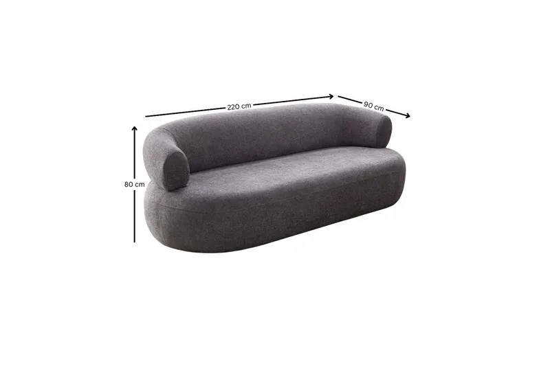 Kollumber Soffa 3-sits - Mörkgrå - Möbler - Soffa - 3 sits soffa
