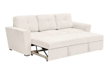 Leia 3-sits Bäddsoffa i tyg - Beige - Möbler - Soffa - Bäddsoffa