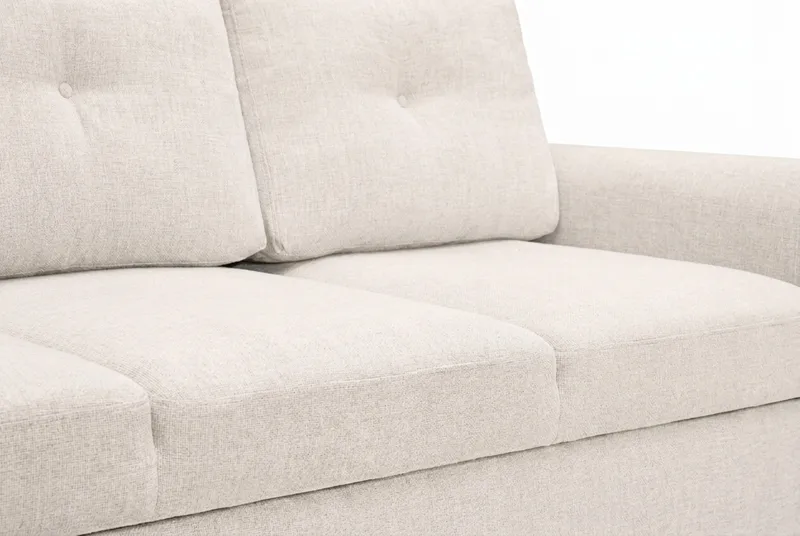 Leia 3-sits Bäddsoffa i tyg - Beige - Möbler - Soffa - Bäddsoffa