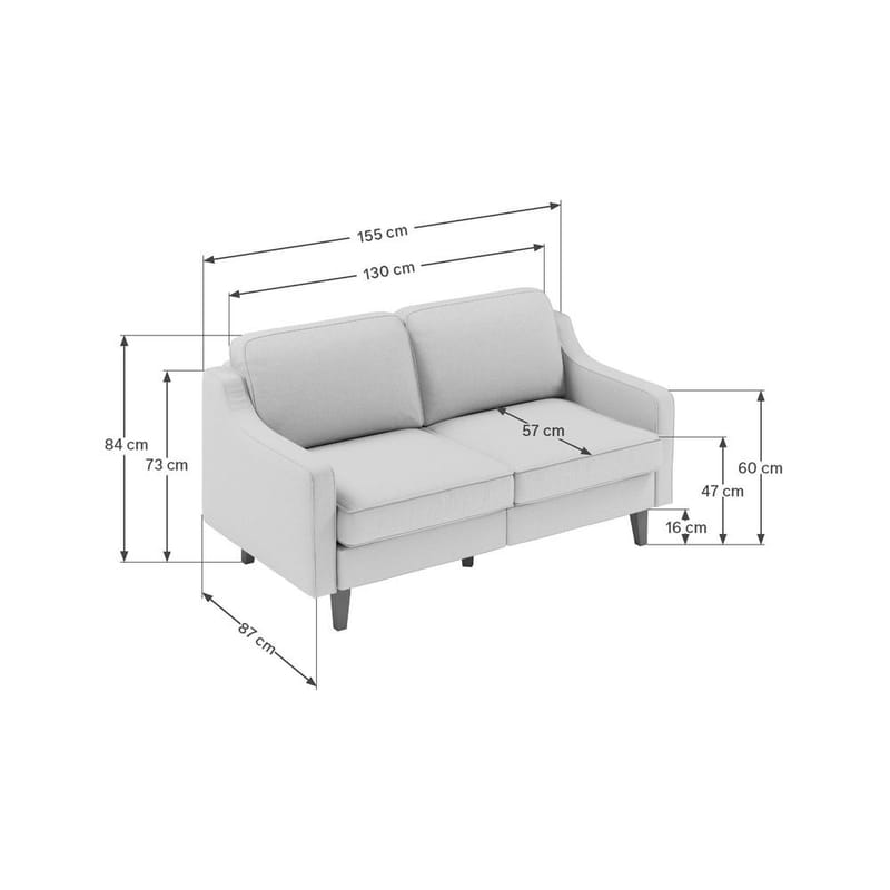 Lorvas 2-sits Soffa - Gul - Möbler - Soffa - 2 sits soffa