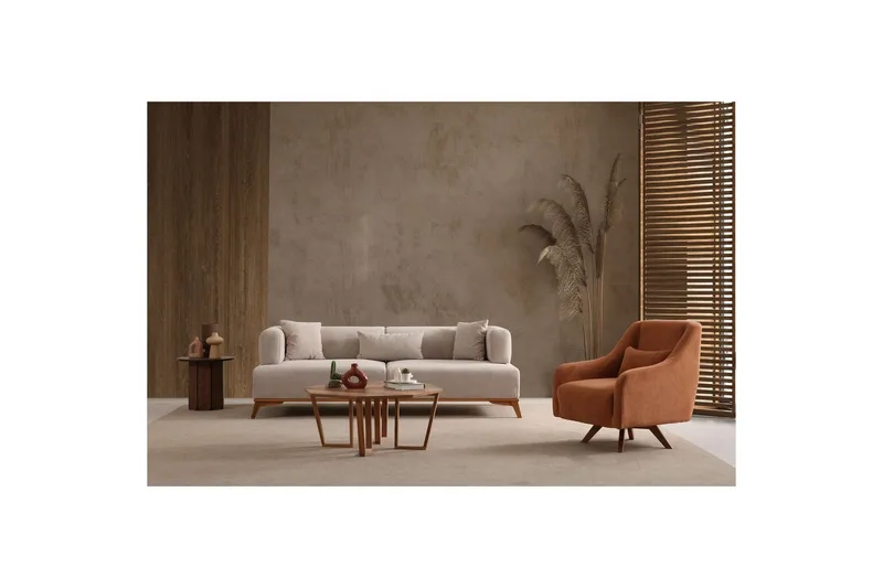 Malkiat Soffa 3-sits - Beige - Möbler - Soffa - 3 sits soffa
