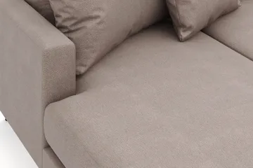 Menard 4-sits Högervänd Stor U-formad Djup Soffa med Divan och Schäslong i Tyg - Brun - Möbler - Soffa - U-soffa