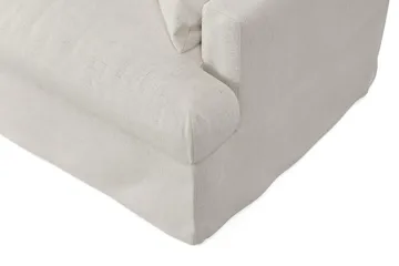 Menard Soffgrupp 4-sits Högervänd L-formad Schäslongsoffa + Fåtölj i Bouclé - Vit - Möbler - Soffa - Soffgrupp