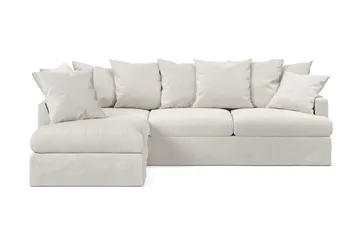 Menard Soffgrupp 4-sits Vänstervänd L-formad Schäslongsoffa + Fåtölj i Tyg - Beige - Möbler - Soffa - Soffgrupp