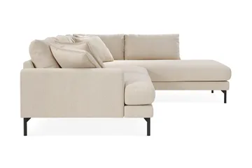 Menard Premium 5-sits Högervänd L-formad Djup Schäslongsoffa i Chenille - Ljusbeige - Möbler - Soffa - Divansoffor & schäslongsoffa