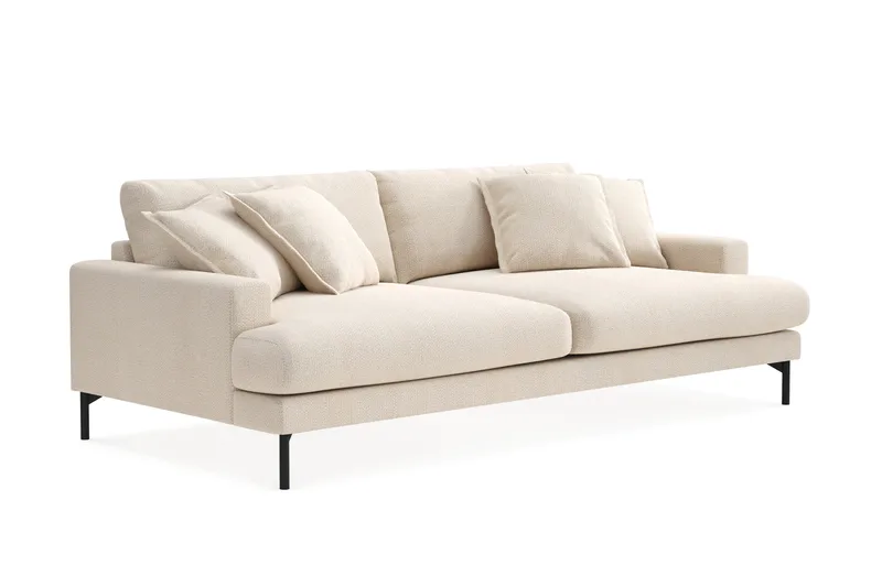 Menard Premium 4-sits Djup Soffa i Chenille - Ljusbeige - Möbler - Soffa - 4 sits soffa