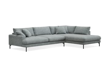 Menard Premium 5-sits Högervänd L-formad Djup Schäslongsoffa i Chenille - Grå/Blå - Möbler - Soffa - Divansoffor & schäslongsoffa