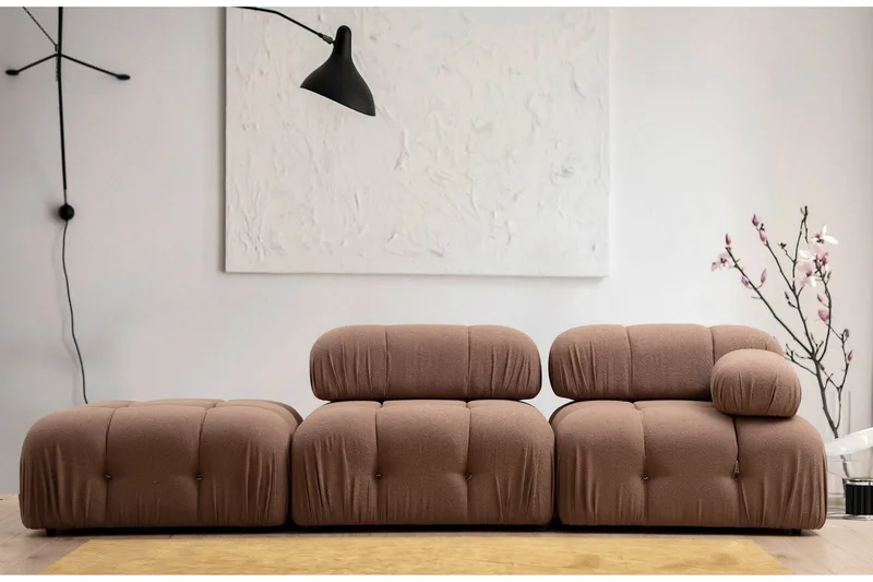 Belgin Fotpallsmodul 95 cm Med Hake - Brun - Möbler - Soffa - Modulsoffor - Övriga moduler till modulsoffa