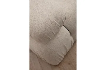 Belgin Högermodul / Fåtölj 95 cm med fasta armstöd och repdetaljer - Cream - Möbler - Soffa - Modulsoffor - Övriga moduler till modulsoffa