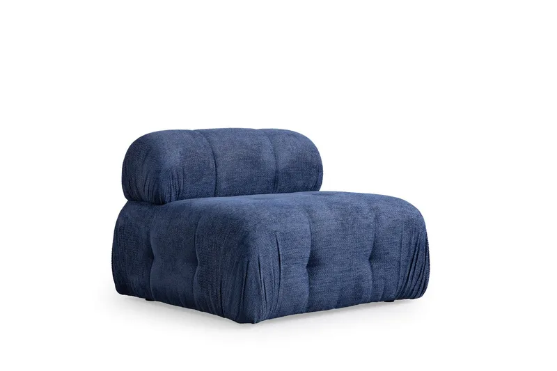 Belgin Mittmodul / Fåtölj 95 cm med fast ryggstöd, Blå
