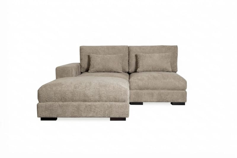 Dubai Divansoffa Vänster Extra Djup i Chenille, Brun