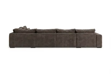 Dubai Stor U Soffa modul med Divan Vänster Extra Djup i Chenille - Mörkbrun - Möbler - Soffa - Modulsoffor - Komplett modulsoffa