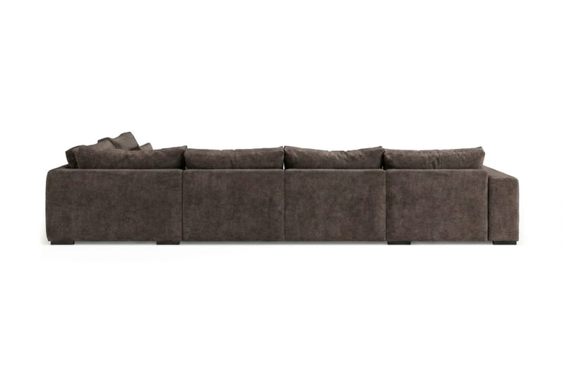Dubai Stor U Soffa modul med Divan Vänster Extra Djup i Chenille - Mörkbrun - Möbler - Soffa - Modulsoffor - Komplett modulsoffa