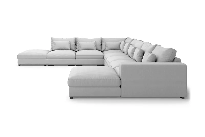 Dubai U-modulsoffa Large med Divan Höger Extra Djup - Ljusgrå - Möbler - Soffa - Modulsoffor - Komplett modulsoffa
