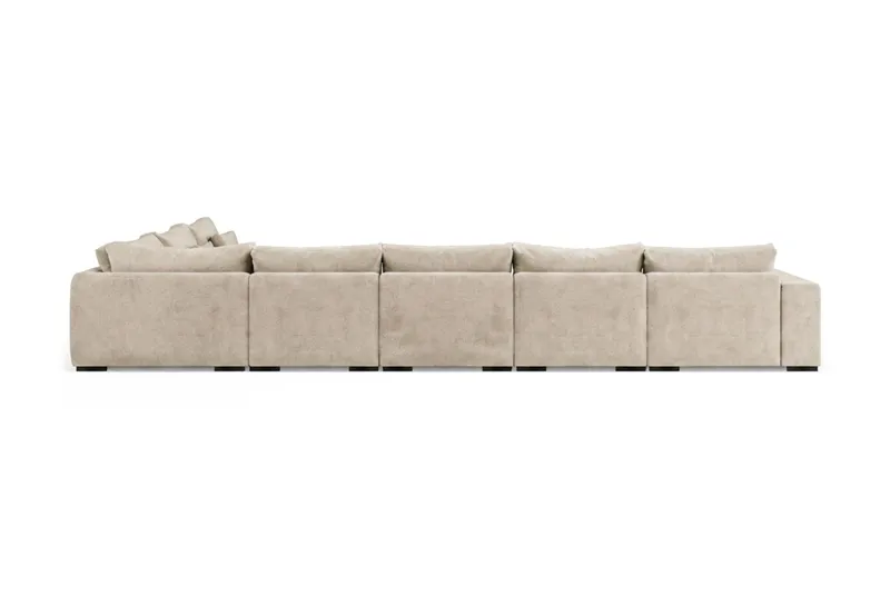 Dubai U-modulsoffa Large med Divan Vänster Extra Djup i Chenille - Beige - Möbler - Soffa - Modulsoffor - Komplett modulsoffa