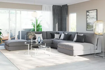 Arken 1-sits Mittmodul i Sammet 70 cm bred - Ljusgrå - Möbler - Soffa - Modulsoffor - Mittmodul
