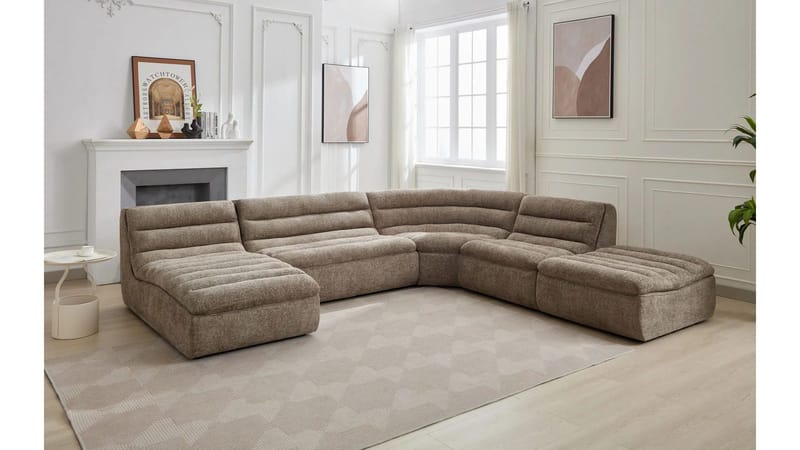 Valdoro Mittmodul i tyg 87 cm - Mink - Möbler - Soffa - Modulsoffor - Mittmodul