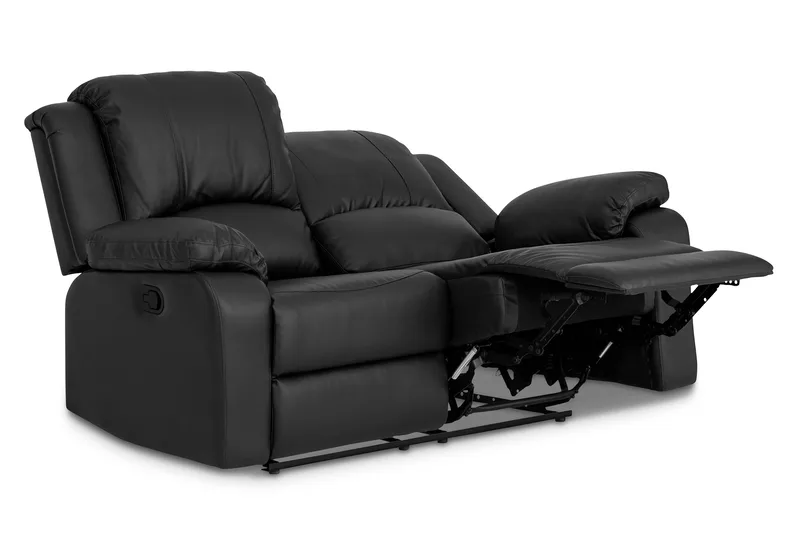 Norbo Soffgrupp 3-sits+2-sits Konstläder - Svart - Möbler - Soffa - Soffgrupp