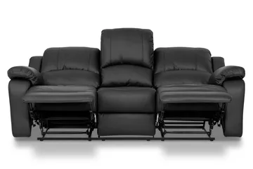 Norbo Soffgrupp 3-sits+Fåtölj Konstläder - Svart - Möbler - Soffa - Soffgrupp