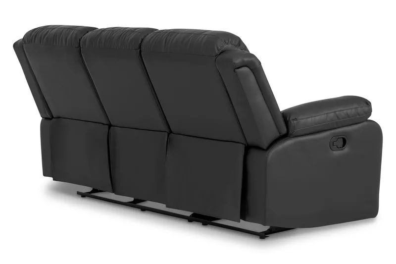 Norbo Soffgrupp 3-sits+Fåtölj Konstläder - Svart - Möbler - Soffa - Soffgrupp