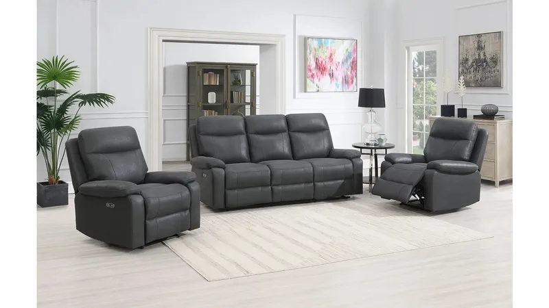 Norvian Reclinersoffa 3-sits Elektrisk - Svart - Möbler - Soffa - 3 sits soffa
