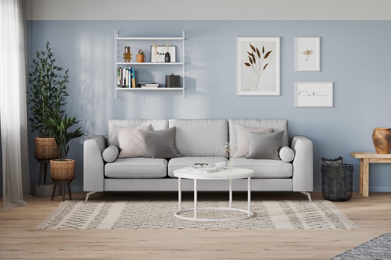 Ocean Lyx 3-sits Tygsoffa - Grå - Möbler - Soffa - 4 sits soffa