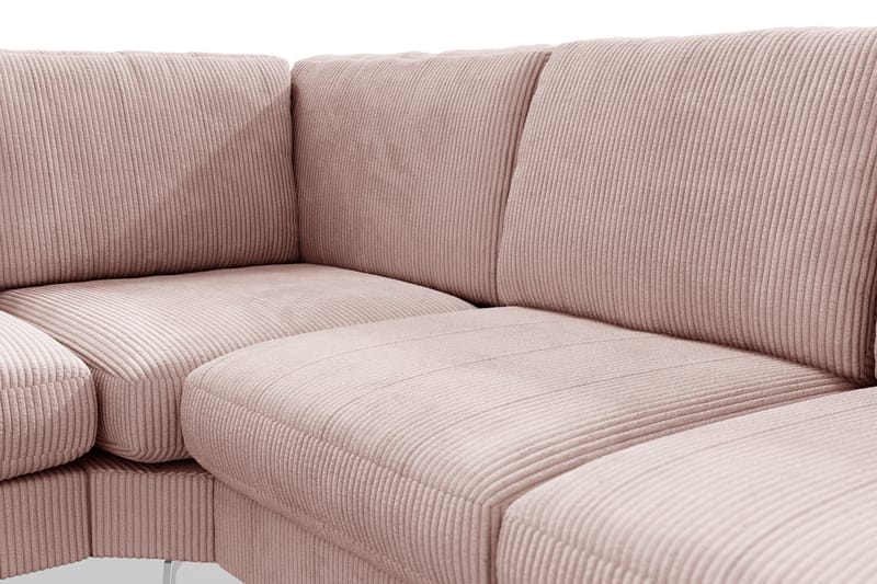 Ocean Lyx 5-sits Vändbar L-formad Hörnsoffa i Manchester - Rosa - Möbler - Soffa - Hörnsoffa
