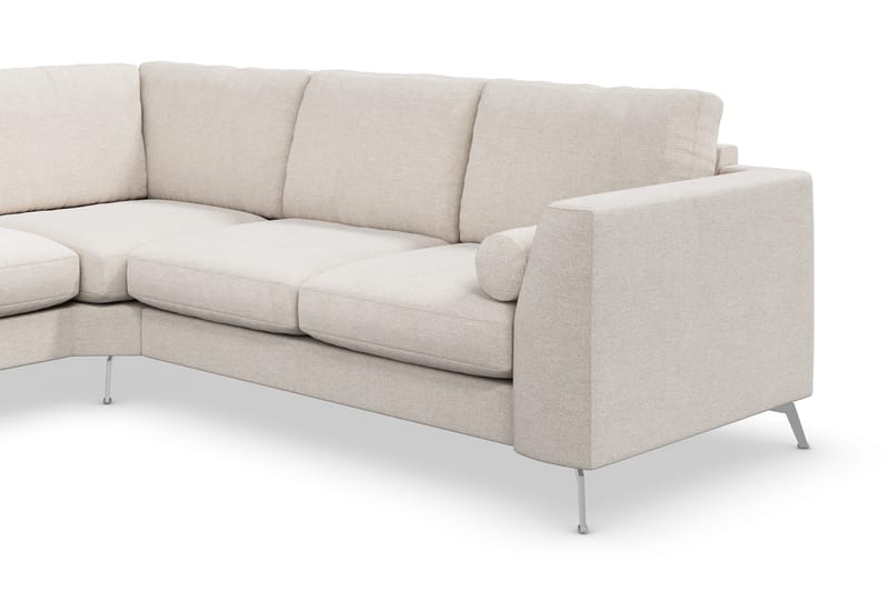 Ocean Lyx 5-sits Vändbar L-formad Hörnsoffa i Tyg - Beige - Möbler - Soffa - Hörnsoffa