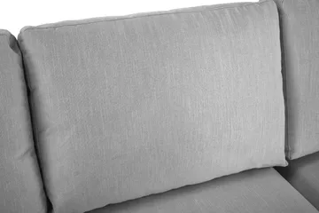 Ocean Lyx 6-sits Högervänd U-formad Soffa med Divan och Schäslong + Fotpall i Tyg - Grå - Möbler - Soffa - U-soffa