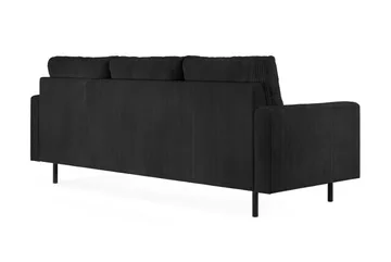 Peppe 3-sits Vändbar L-formad Divansoffa i Manchester - Svart - Möbler - Soffa - Divansoffor & schäslongsoffa
