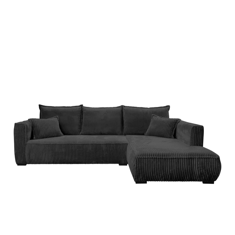 Puente 4-sits Soffa med divan, svart