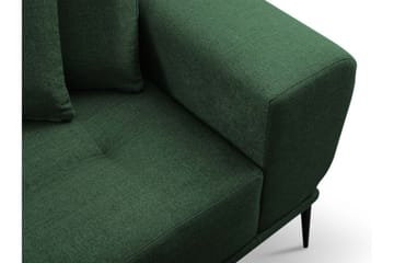 Rapale Soffgrupp Höger med Fotpall - Sammet/Gul - Möbler - Soffa - Soffgrupp