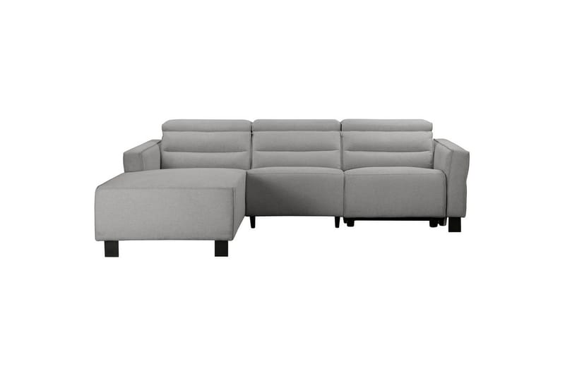 Reclinersoffa med hörn Loft24 Carpari Reclinersoffa 3-sits Grey Left-faced Belfast fabric