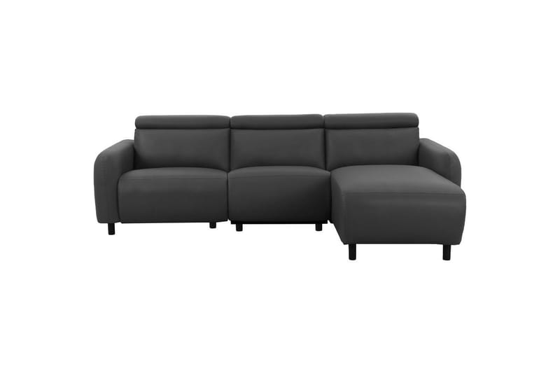 Reclinersoffa med hörn Loft24 Skaane Reclinersoffa 3-sits Grå Höger Konstläder