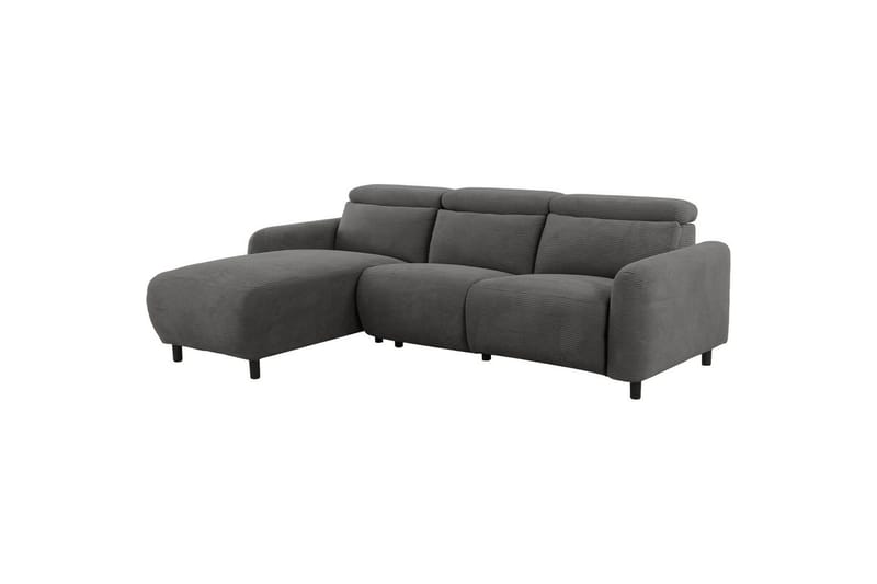 Reclinersoffa med hörn Loft24 Skaane Reclinersoffa 3-sits Grå Höger Manchester - Möbler - Soffa - Skinnsoffor