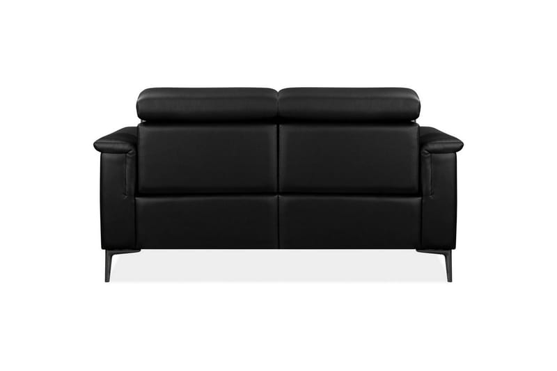 Reclinersoffa utan hörn Loft24 2-sitssoffa Lund Svart, Läder/PU, Elektrisk vilstol Svart, Graphite Grey - Möbler - Soffa - Skinnsoffor