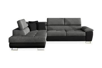 Regina Hörnbäddsoffa - Grå/Svart - Möbler - Soffa - Bäddsoffa