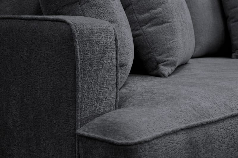 Rossita 3-sits Djup Soffa i Chenille - Svart - Möbler - Soffa - 3 sits soffa