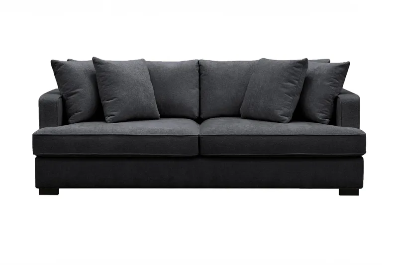 Rossita 3-sits Djup Soffa i Chenille, Svart