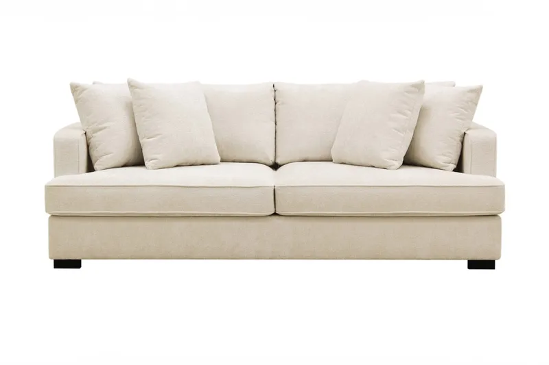 Rossita 3-sits Djup Soffa i Chenille, Trenza 06, Beige Chenille