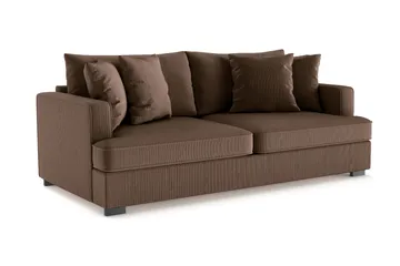 Rossita 3-sits Djup Soffa i Manchester - Brun - Möbler - Soffa - 3 sits soffa