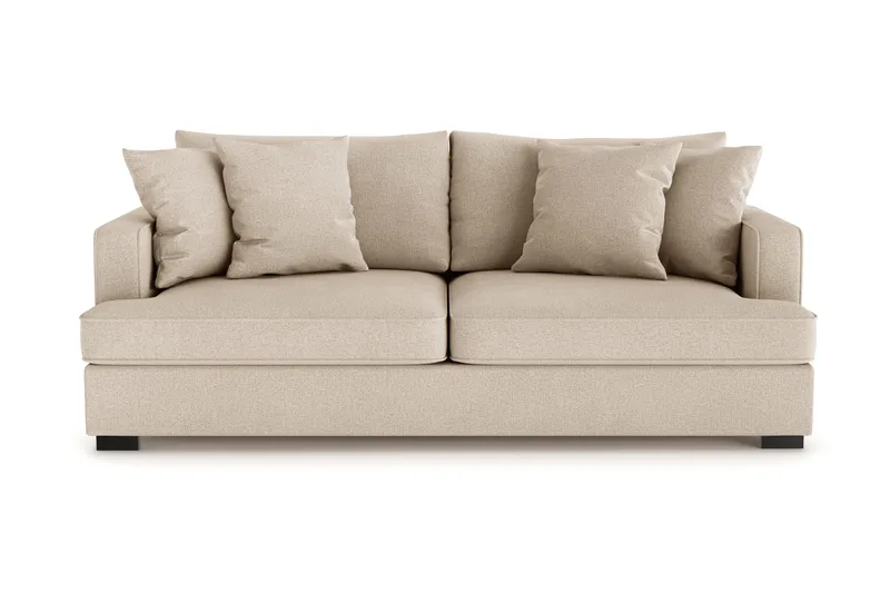 Rossita 3-sits Djup Soffa i Tyg, Beige