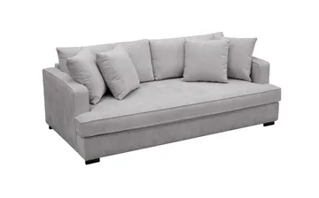 Rossita 3-sits Djup Soffa med hel dyna i Chenille - Trenza 03, Grå Chenille - Möbler - Soffa - 3 sits soffa