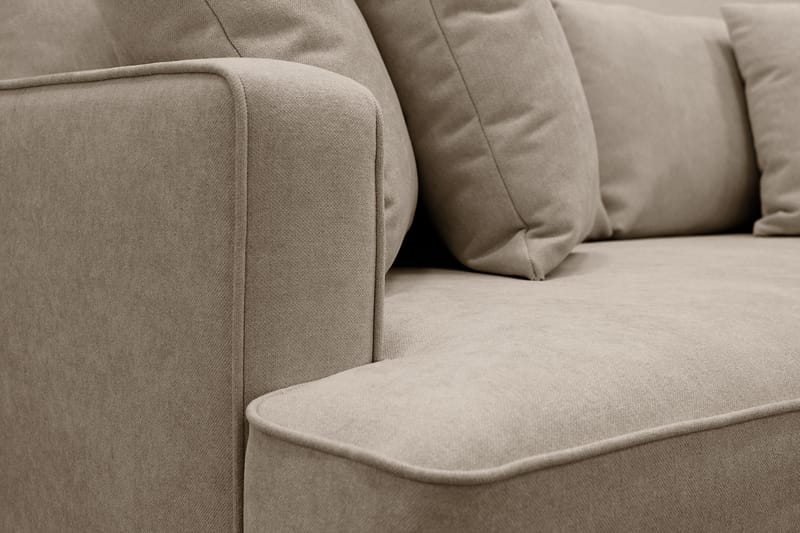 Rossita 3-sits Djup Tygsoffa med hel dyna - Brun - Möbler - Soffa - 3 sits soffa
